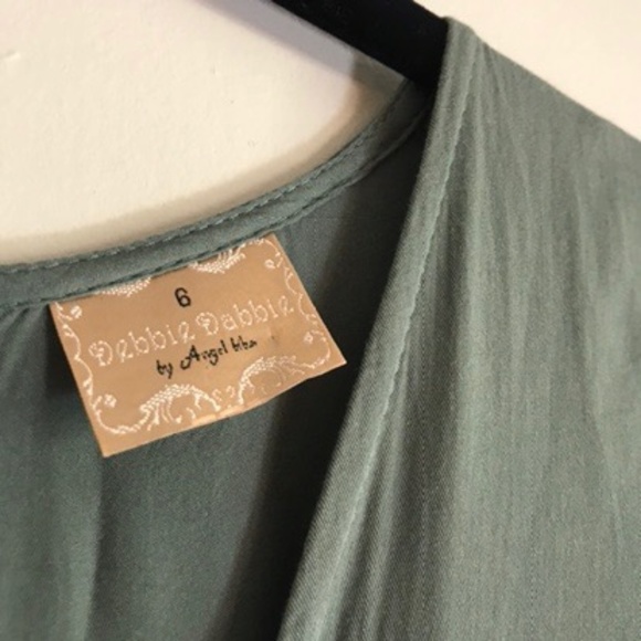 LF Green Lace Up Romper - Picture 7 of 7